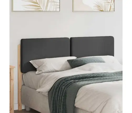 Mīkstināts Gultas Galvgalis Brūna Un Tumši Pelēka 150 Cm Vidaxl