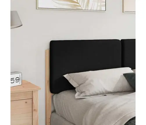 Mīkstināts Gultas Galvgalis Brūns Un Melns 150 Cm Vidaxl