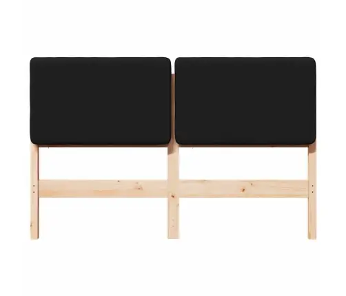 Mīkstināts Gultas Galvgalis Brūns Un Melns 150 Cm Vidaxl