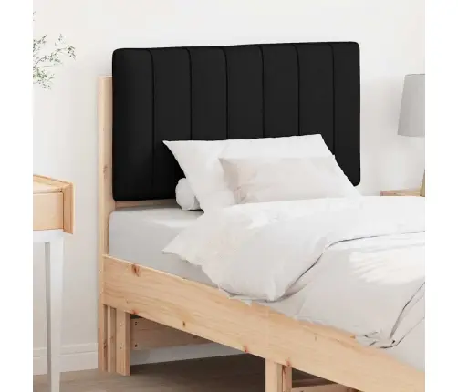 Mīkstināts Gultas Galvgalis Brūns Un Melns 80 Cm Vidaxl