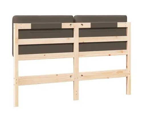 Mīkstināts Gultas Galvgalis Brūns Un Taupe 150 Cm Vidaxl