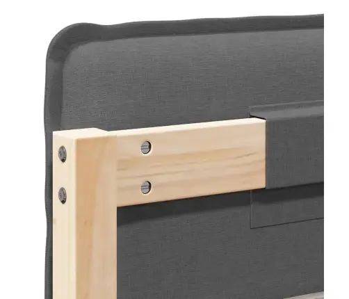 Mīkstināts Gultas Galvgalis Dabīgs Un Gaiši Pelēks 100 Cm Vidaxl