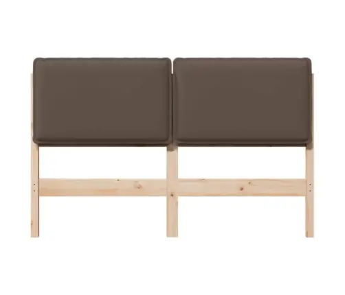 Mīkstināts Gultas Galvgalis Dabīgs Un Gaiši Pelēks 135 Cm Vidaxl