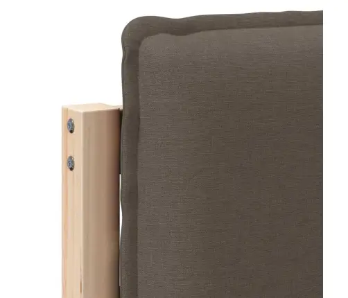 Mīkstināts Gultas Galvgalis Dabīgs Un Gaiši Pelēks 135 Cm Vidaxl