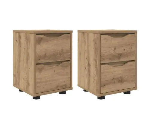 Nakts Skapīši 2 Pcs Artisānā Ozols 30,5 X 30 X 43 Cm Vidaxl