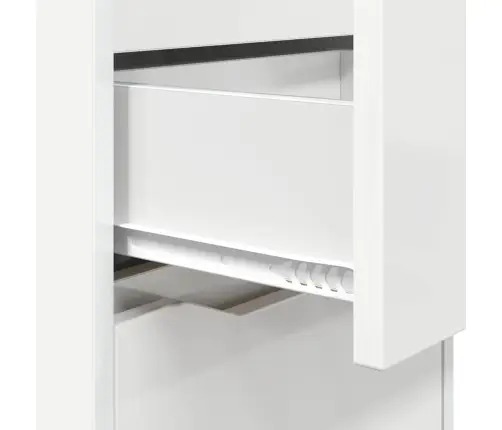 Nakts Skapīši 2 Pcs Augsta Spīduma Baltā Krāsa 40 X 30 X 467 Cm Vidaxl