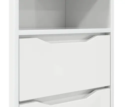 Nakts Skapīši 2 Pcs Augsta Spīduma Baltā Krāsa 40 X 30 X 467 Cm Vidaxl