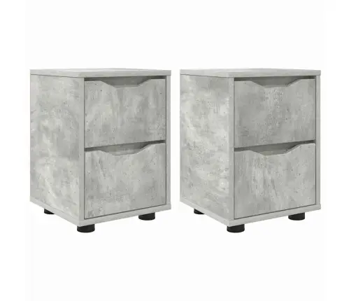 Nakts Skapīši 2 Pcs Betona Pelēks 30,5 X 30 X 43 Cm Vidaxl