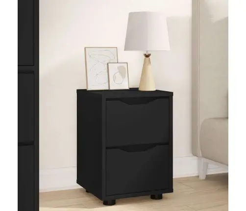 Öökapid Sahtliga 2 Pcs Must 30,5 X 30 X 43 Cm Tehispuit