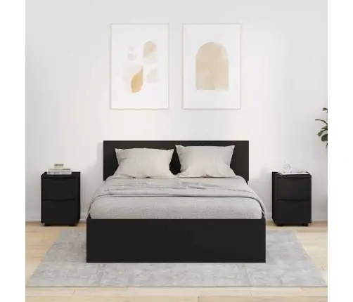 Öökapid Sahtliga 2 Pcs Must 30,5 X 30 X 43 Cm Tehispuit