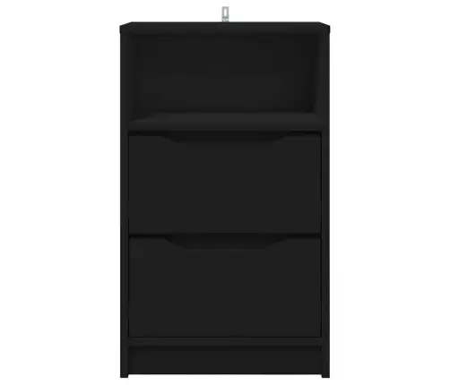 Nakts Skapīši 2 Pcs Melna 40 X 30 X 467 Cm Inženierijas Koks Vidaxl