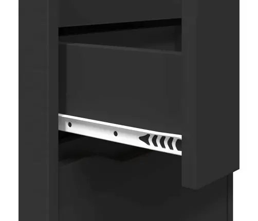 Nakts Skapīši 2 Pcs Melna 40 X 30 X 467 Cm Inženierijas Koks Vidaxl