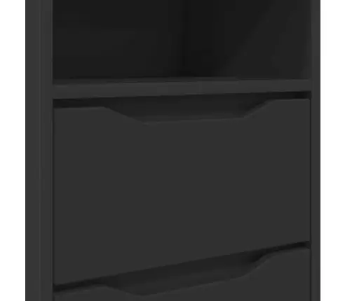 Nakts Skapīši 2 Pcs Melna 40 X 30 X 467 Cm Inženierijas Koks Vidaxl