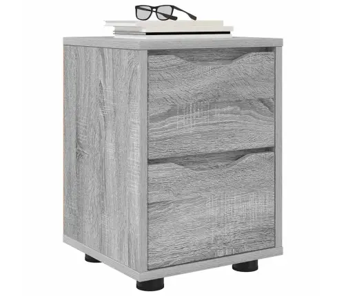 Naktiniai Staliukai 2 Pcs Pilkas Sonoma 30,5 X 30 X 43 Cm
