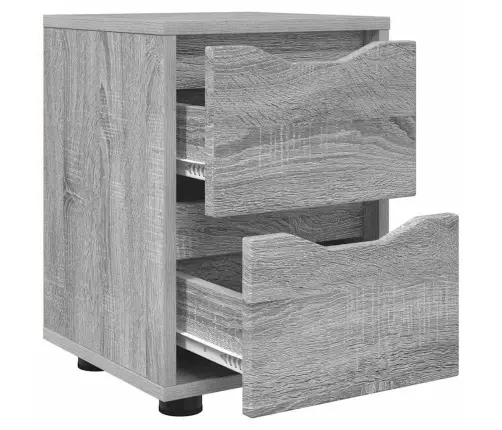Naktiniai Staliukai 2 Pcs Pilkas Sonoma 30,5 X 30 X 43 Cm