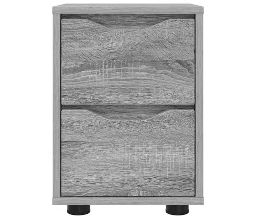 Naktiniai Staliukai 2 Pcs Pilkas Sonoma 30,5 X 30 X 43 Cm