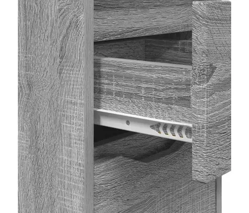 Naktiniai Staliukai 2 Pcs Pilkas Sonoma 30,5 X 30 X 43 Cm