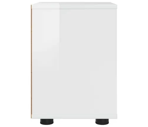 Nakts Skapīši Ar Atvilktni 2 Pcs Augsta Spīduma Baltā Krāsa Vidaxl