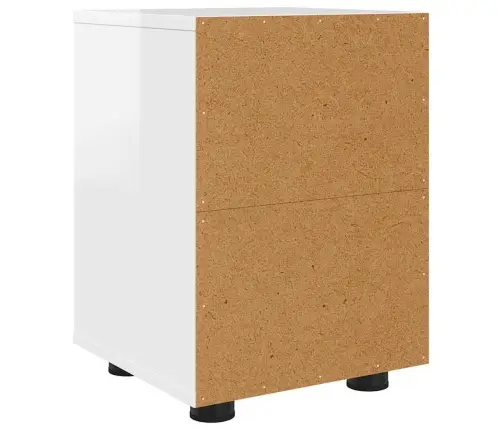 Nakts Skapīši Ar Atvilktni 2 Pcs Augsta Spīduma Baltā Krāsa Vidaxl