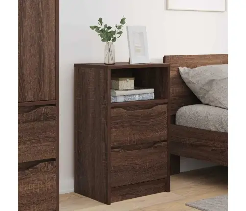 Nakts Skapīši Ar Atvilktni 2 Pcs Brūns Ozols 40 X 30 X 467 Cm Vidaxl