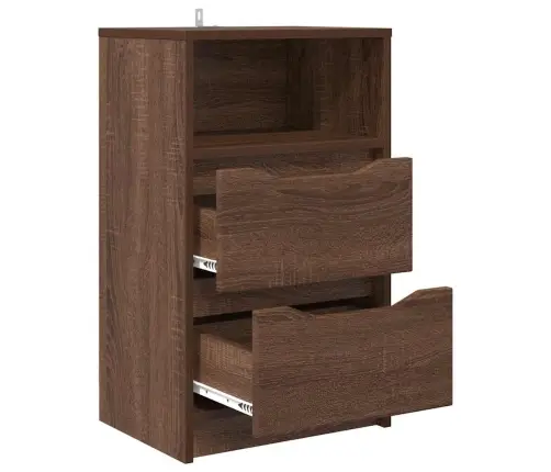 Nakts Skapīši Ar Atvilktni 2 Pcs Brūns Ozols 40 X 30 X 467 Cm Vidaxl