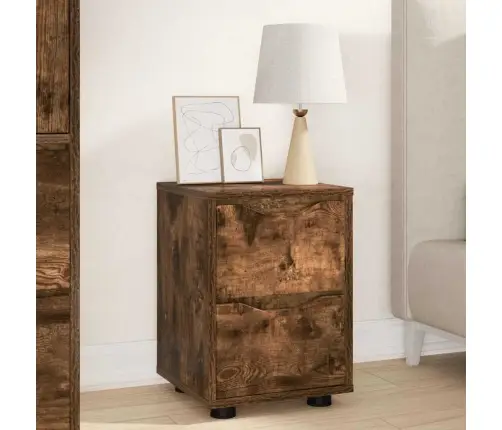 Nakts Skapīši Ar Atvilktni 2 Pcs Dūmaka Ozols 30,5 X 30 X 43 Cm Vidaxl