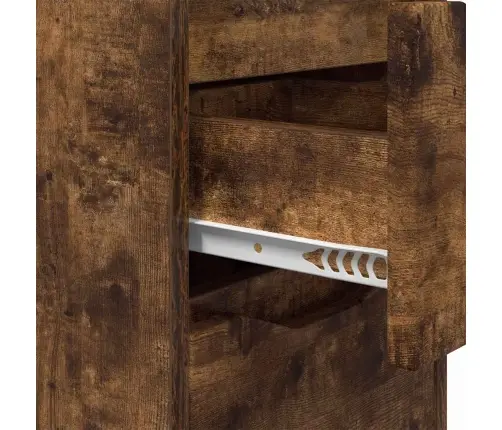 Nakts Skapīši Ar Atvilktni 2 Pcs Dūmaka Ozols 30,5 X 30 X 43 Cm Vidaxl