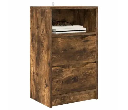 Nakts Skapīši Ar Atvilktni 2 Pcs Dūmaka Ozols 40 X 30 X 467 Cm Vidaxl