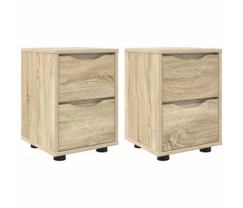 Öökapid Sahtliga 2 Pcs Sonoma Tamm 30,5 X 30 X 43 Cm Tehispuit