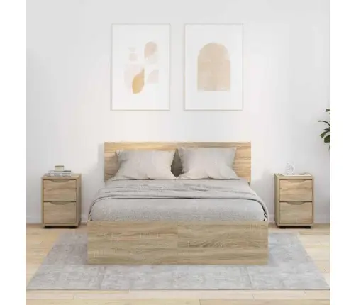 Öökapid Sahtliga 2 Pcs Sonoma Tamm 30,5 X 30 X 43 Cm Tehispuit