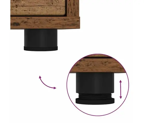 Naktiniai Staliukai 2 Pcs Senovinis Medis 30,5 X 30 X 43 Cm