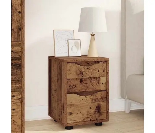 Naktiniai Staliukai 2 Pcs Senovinis Medis 30,5 X 30 X 43 Cm