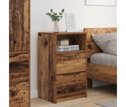 Naktiniai Staliukai 2 Pcs Senovinis Medis 40 X 30 X 467 Cm