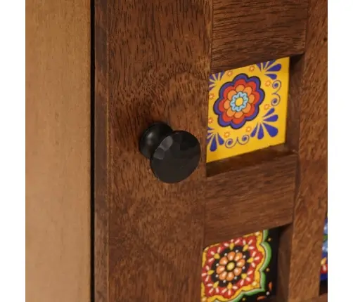 Nakts Skapītis Brūna 40 X 33,5 X 46 Cm Cieta Mango Koksne Vidaxl