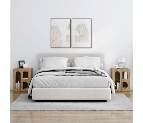 Naktsgaldiņš 2 Pcs Artisānā Ozols 40 X 35 X 50 Cm Vidaxl