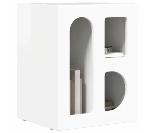 Naktsgaldiņš 2 Pcs Augsta Spīduma Baltā Krāsa 40 X 35 X 50 Cm Vidaxl