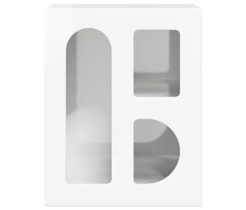 Naktsgaldiņš 2 Pcs Augsta Spīduma Baltā Krāsa 40 X 35 X 50 Cm Vidaxl