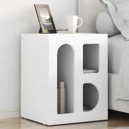 Naktsgaldiņš 2 Pcs Balts 40 X 35 X 50 Cm Inženierijas Koks Vidaxl