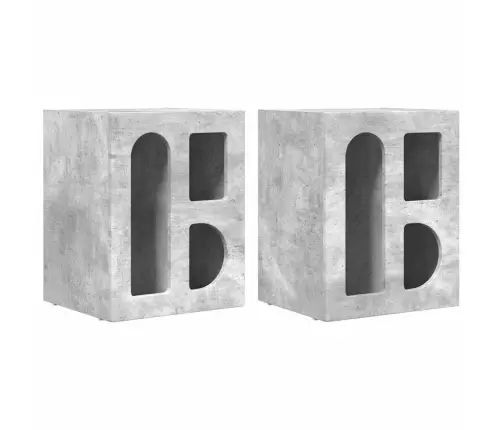 Naktsgaldiņš 2 Pcs Betona Pelēks 40 X 35 X 50 Cm Vidaxl