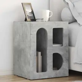 Naktsgaldiņš 2 Pcs Betona Pelēks 40 X 35 X 50 Cm Vidaxl