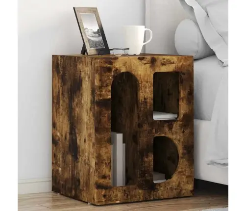 Naktsgaldiņš 2 Pcs Dūmaka Ozols 40 X 35 X 50 Cm Vidaxl