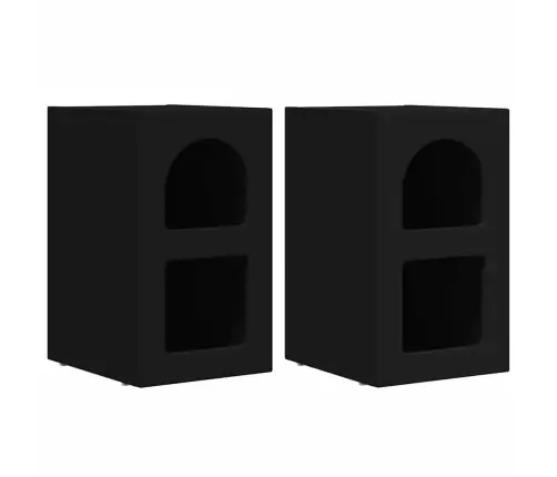 Naktsgaldiņš 2 Pcs Melna 29.5 X 35 X 50 Cm Inženierijas Koks Vidaxl