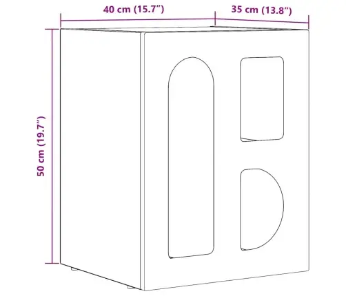 Naktsgaldiņš 2 Pcs Melna 40 X 35 X 50 Cm Inženierijas Koks Vidaxl