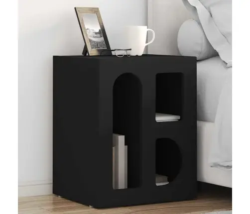 Naktsgaldiņš 2 Pcs Melna 40 X 35 X 50 Cm Inženierijas Koks Vidaxl