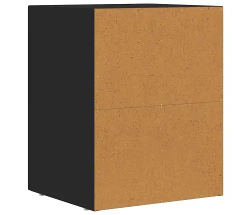 Naktsgaldiņš 2 Pcs Melna 40 X 35 X 50 Cm Inženierijas Koks Vidaxl