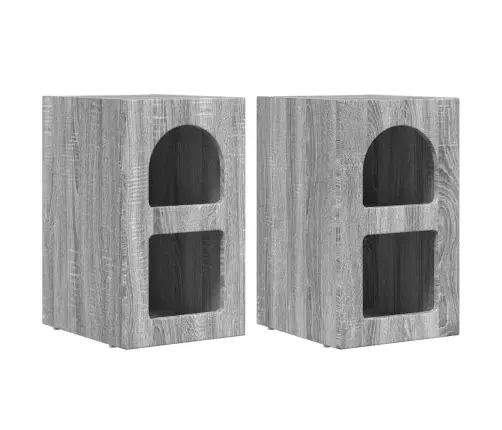 Öökapp 2 Pcs Hall Sonoma 29.5 X 35 X 50 Cm Tehispuit