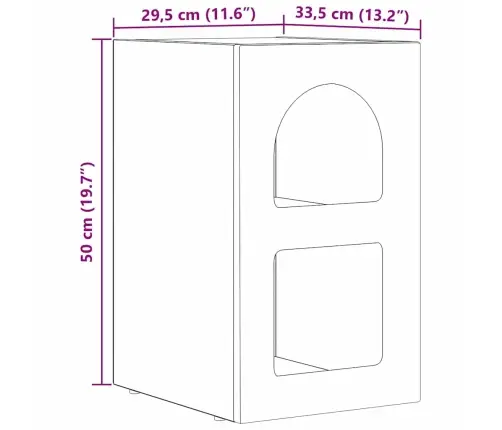 Öökapp 2 Pcs Hall Sonoma 29.5 X 35 X 50 Cm Tehispuit