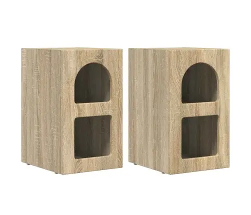 Naktinis Staliukas 2 Pcs Sonoma Ąžuolas 29.5 X 35 X 50 Cm