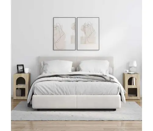 Naktinis Staliukas 2 Pcs Sonoma Ąžuolas 29.5 X 35 X 50 Cm