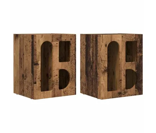 Naktsgaldiņš 2 Pcs Vecs Koks 40 X 35 X 50 Cm Inženierijas Koks Vidaxl